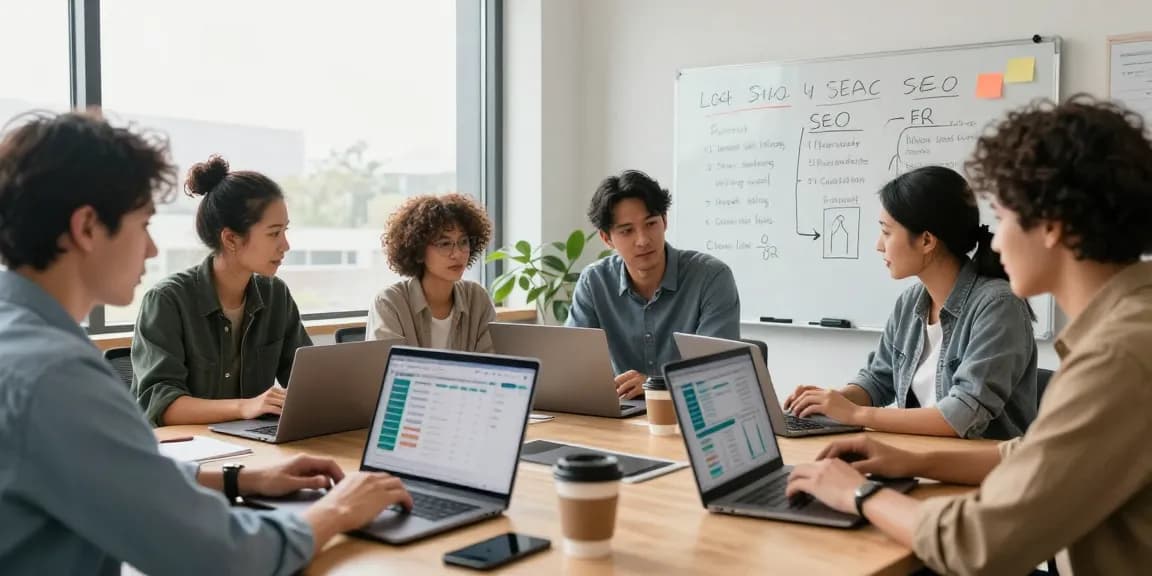 Colaboración en agencia seo local barcelona con estrategia de marketing digital y análisis de datos.
