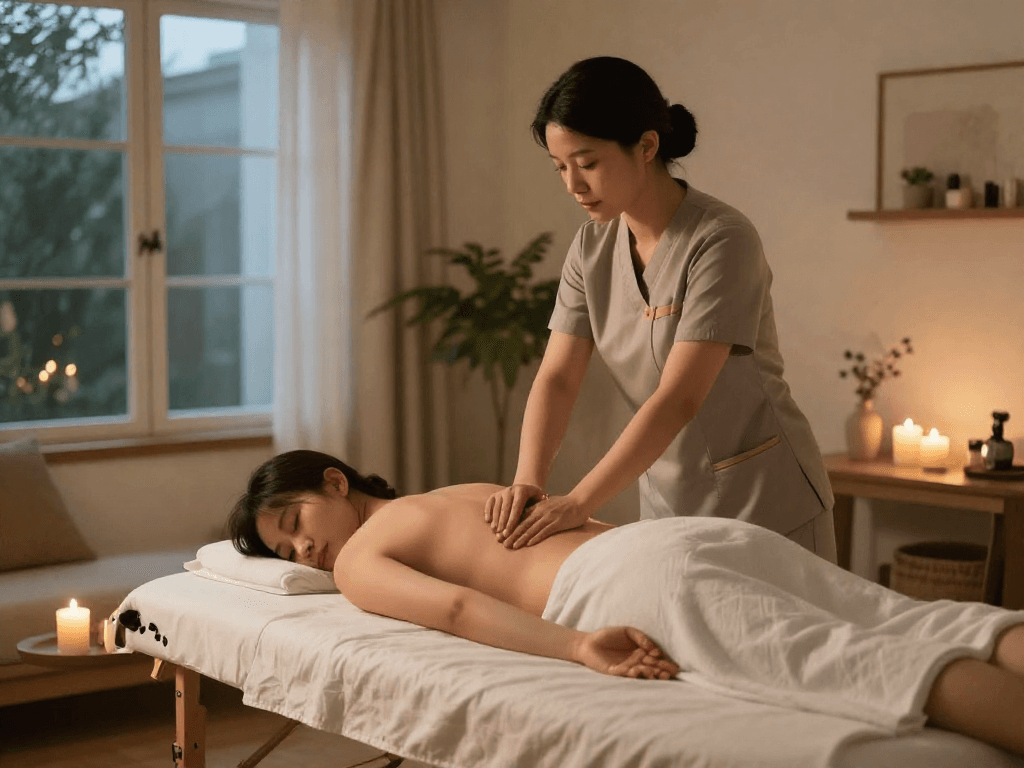 Relaxing 하남출장안마 at-home massage with professional therapist in soothing environment.