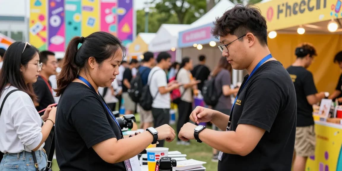 NFC wristbands for festivals enhancing access control and payment processes during vibrant event.