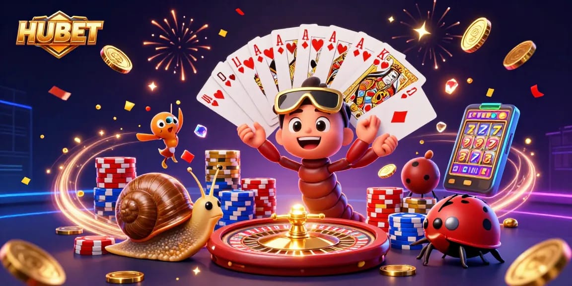 Join the excitement at HUBET with vibrant 3D casino characters, dynamic game elements, and engaging visuals.