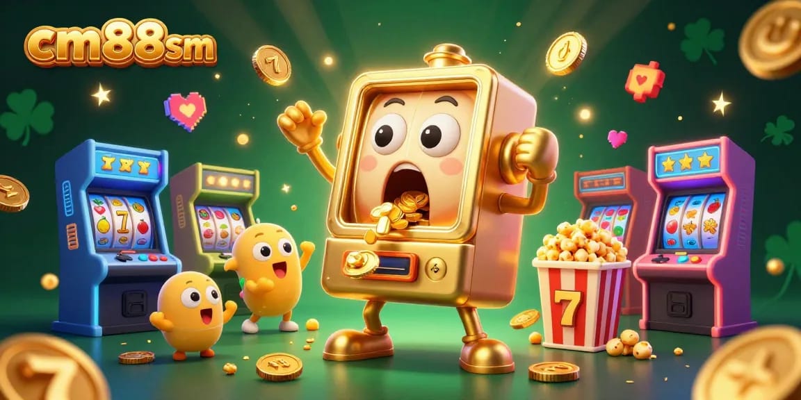 Experience the excitement of cm88sm with jackpot hits from vibrant slot machines and cheering characters!
