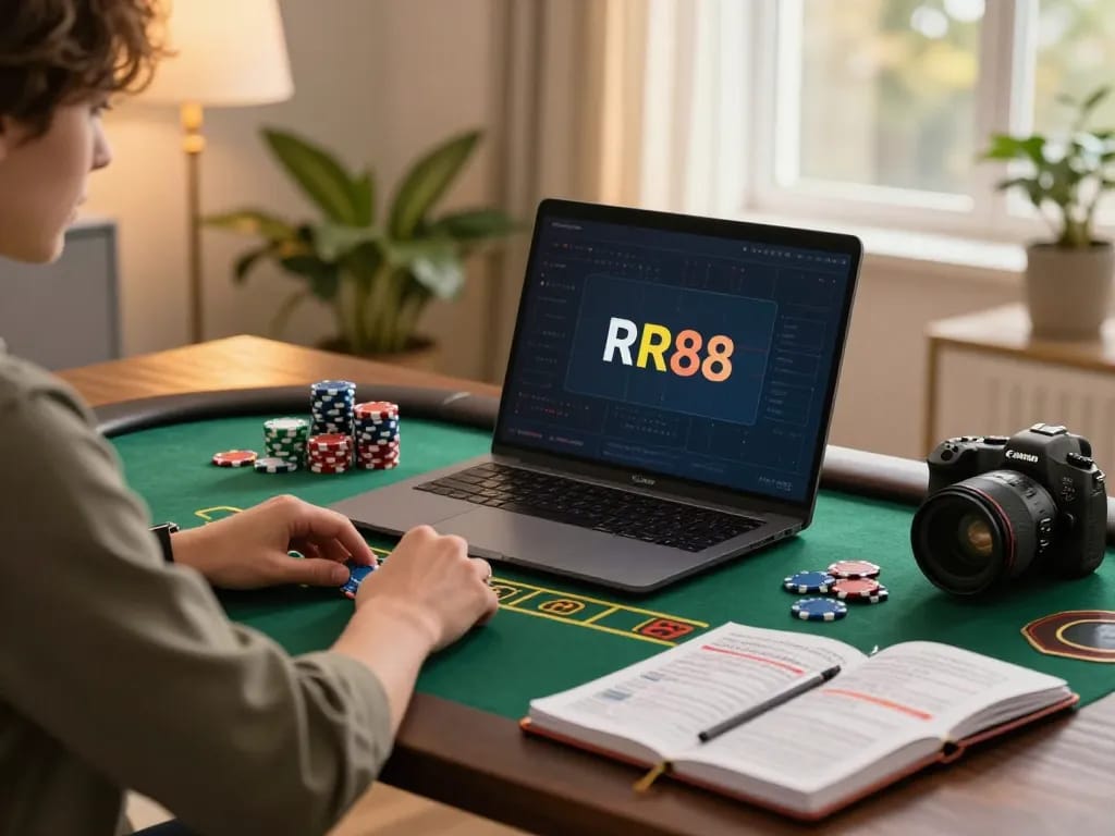 Engaged player making strategic moves in a blackjack game at RR88 online casino.