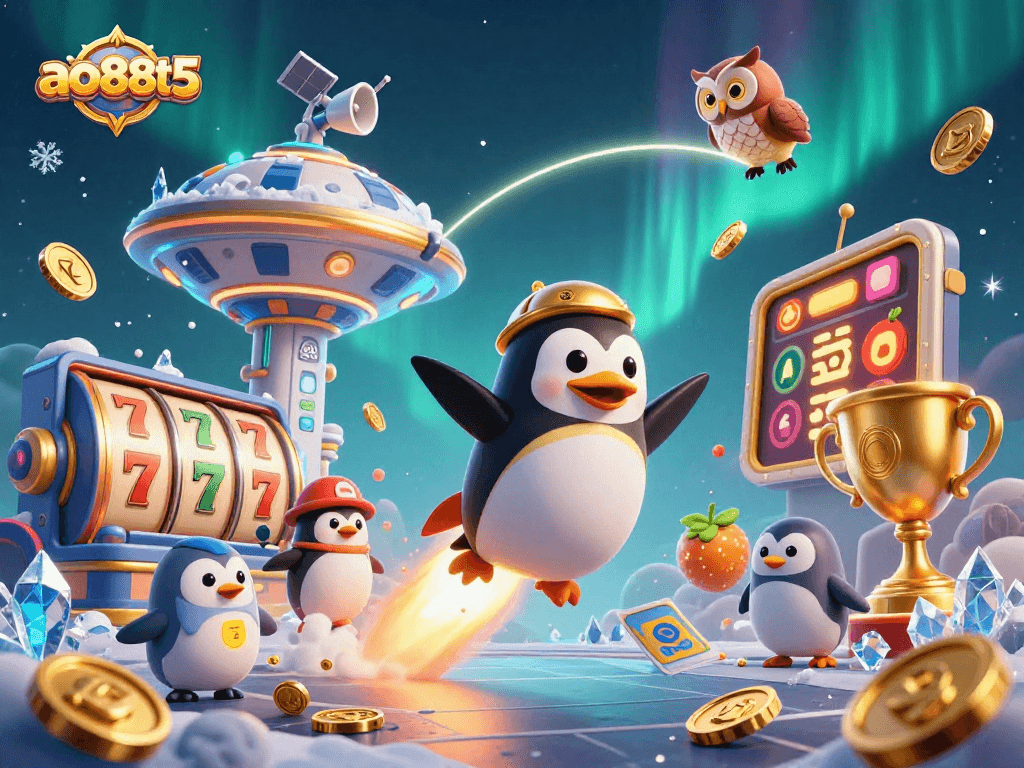 Experience thrilling gameplay at ao88t5 with a vibrant casino 3D illustration featuring exciting game elements.