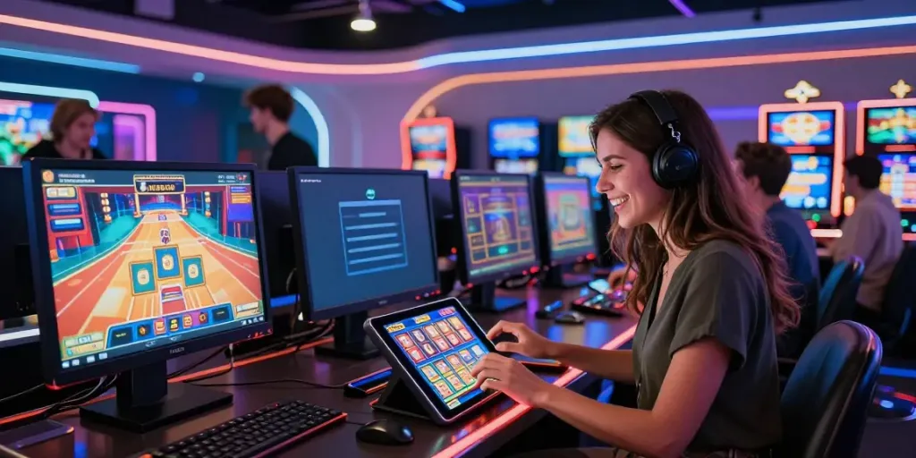 Dynamic gaming experience at https://www.78wind.love/ showcasing diverse players engaged in vibrant online casino activities.