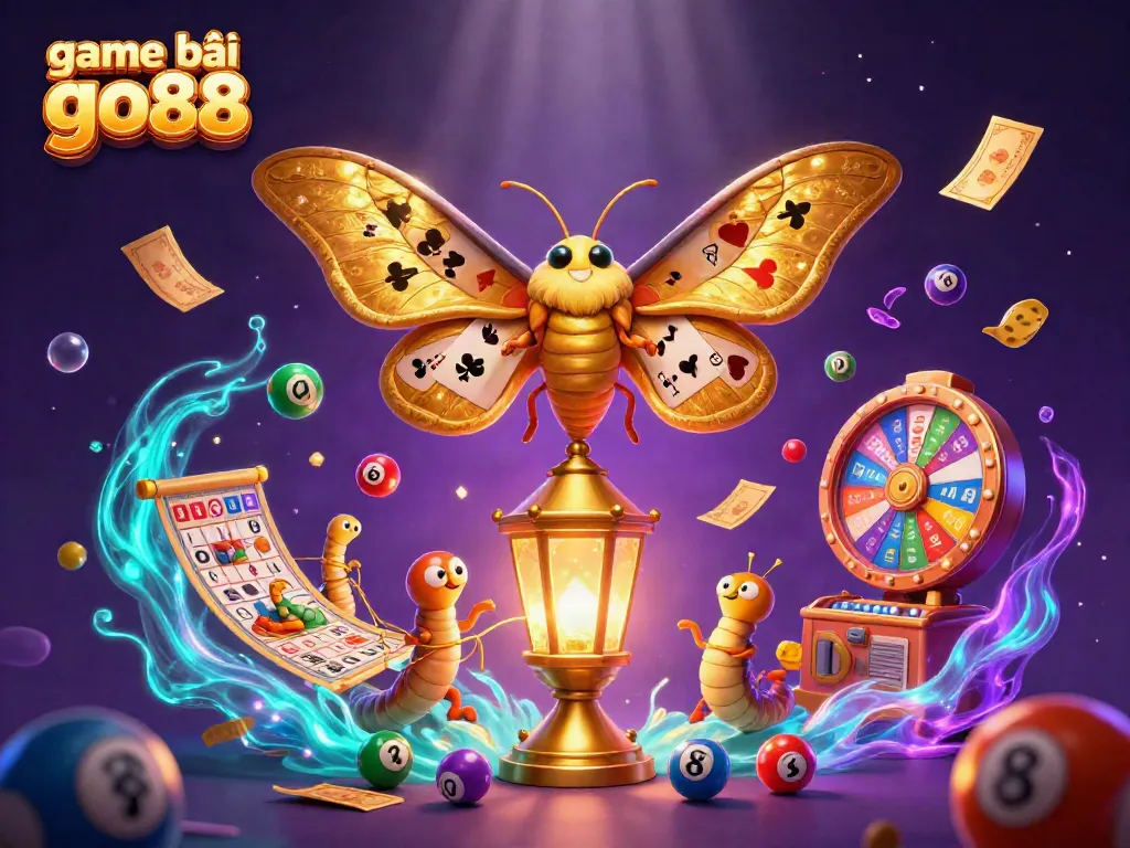 Engage in thrilling gameplay with game bài go88 in an illustrated casino scene featuring vibrant elements.