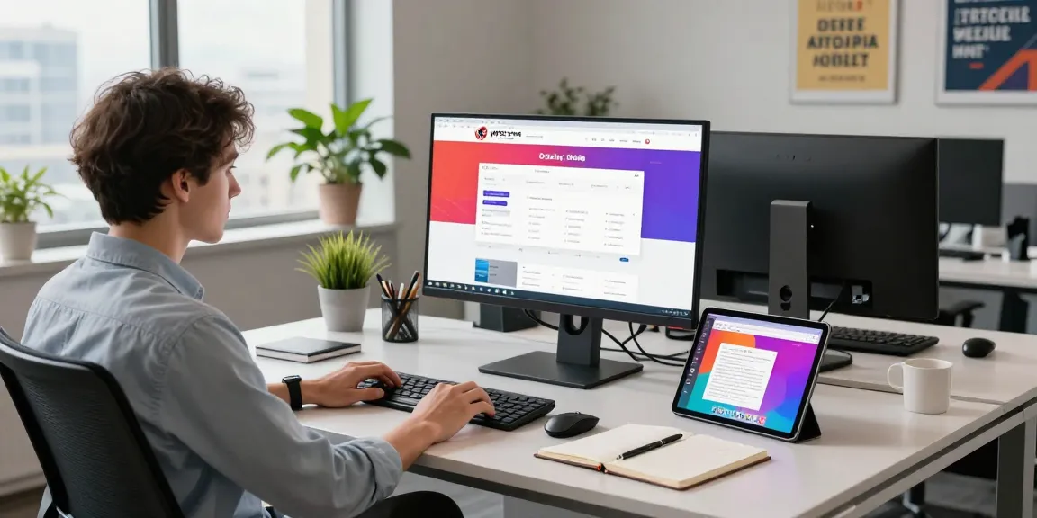 Professional in modern workspace using WPS Official Website for digital productivity.