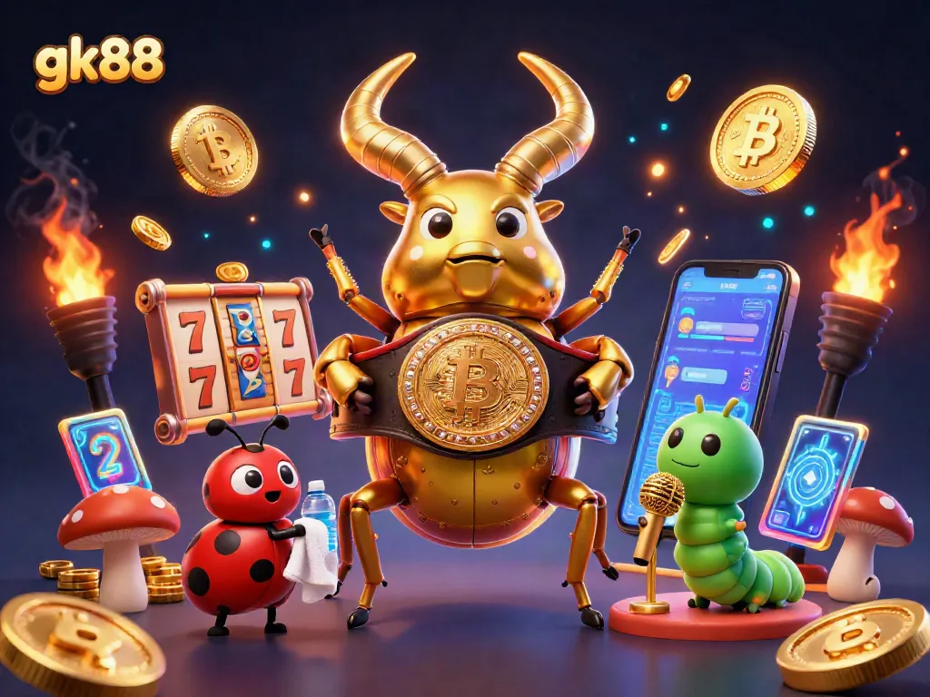 Engage with gk88 in a thrilling casino showdown featuring characters and vibrant gaming elements.