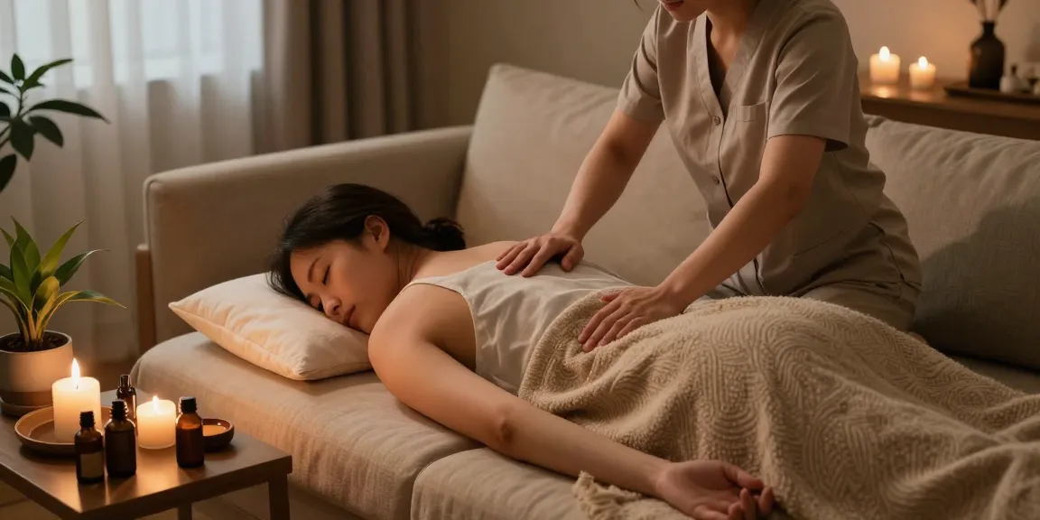 Experience premium 출장안마 in a cozy home setting with soothing ambiance.