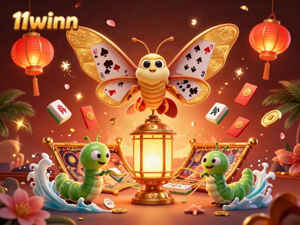 Experience the thrill of winning with 11winn through this vibrant casino illustration.