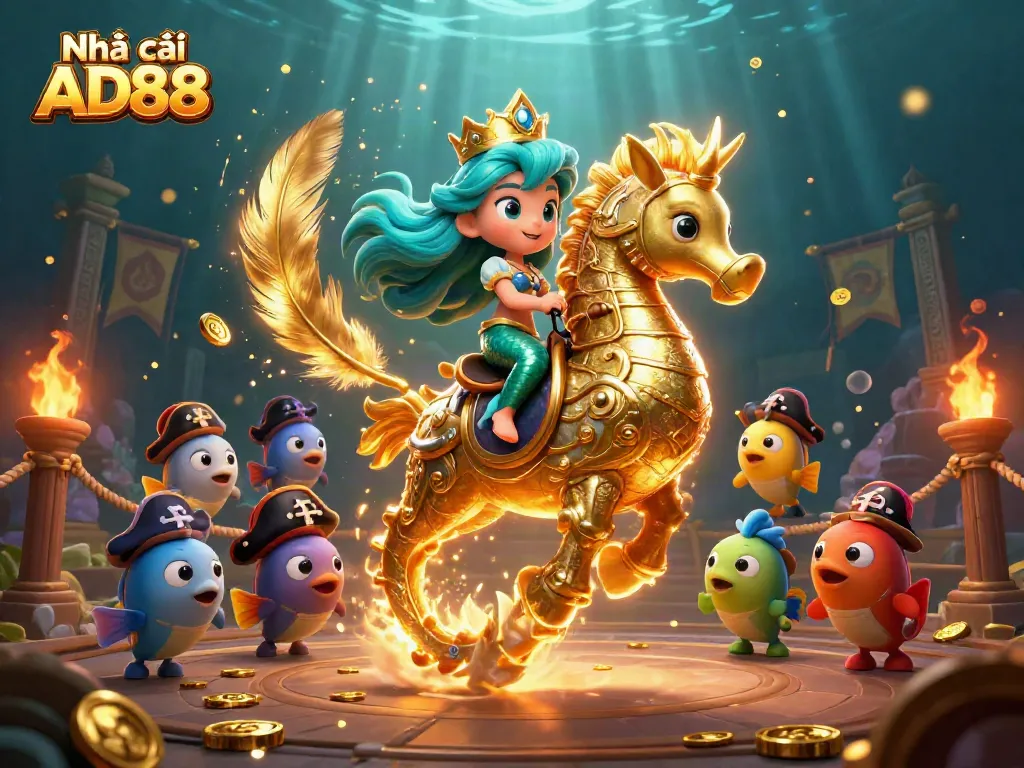 Engage with the thrilling world of Nhà cái AD88 through immersive casino adventures, featuring vibrant characters and game elements.