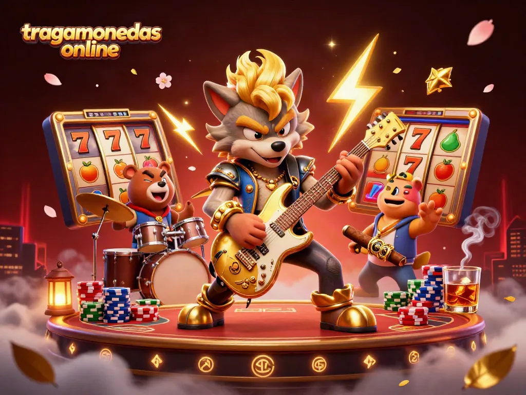 Disfruta de tragamonedas online con emocionantes símbolos y jackpots en este colorido diseño.