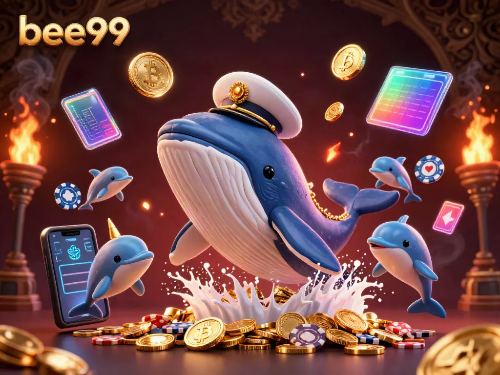 Engage with bee999's thrilling gaming experience featuring vibrant sea creatures in a 3D cartoon scene.