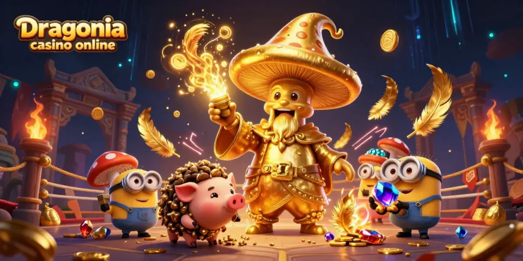 Disfruta de Dragonia casino online con un emocionante juego de cartas y magia dorada en acción.