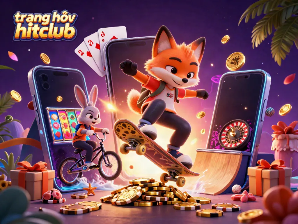 Experience gaming thrills with the trang chủ hitclub featuring dynamic characters and vibrant casino elements.