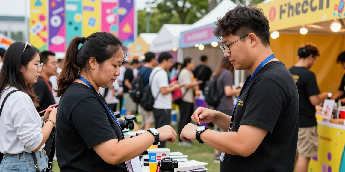 NFC wristbands for festivals enhancing access control and payment processes during vibrant event.