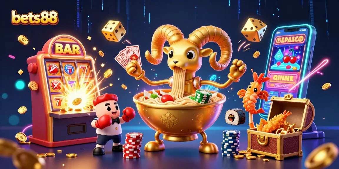 Experience thrilling gameplay at bets88 with an exciting 3D digital casino illustration featuring vibrant characters and big wins.