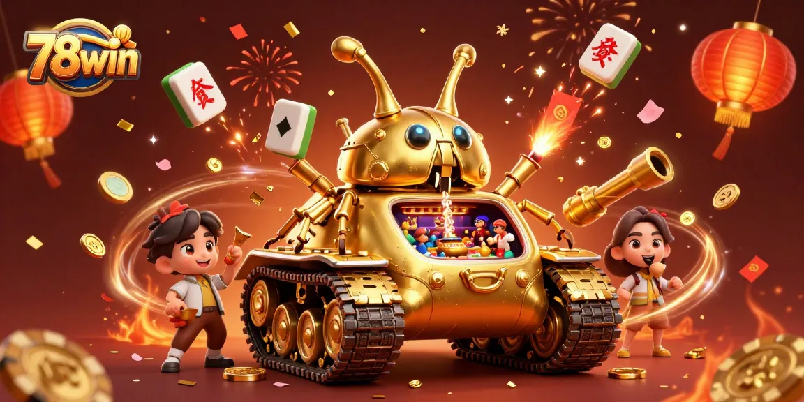 Engage in thrilling action at 78win with a vibrant 3D casino scene featuring dynamic gaming elements.