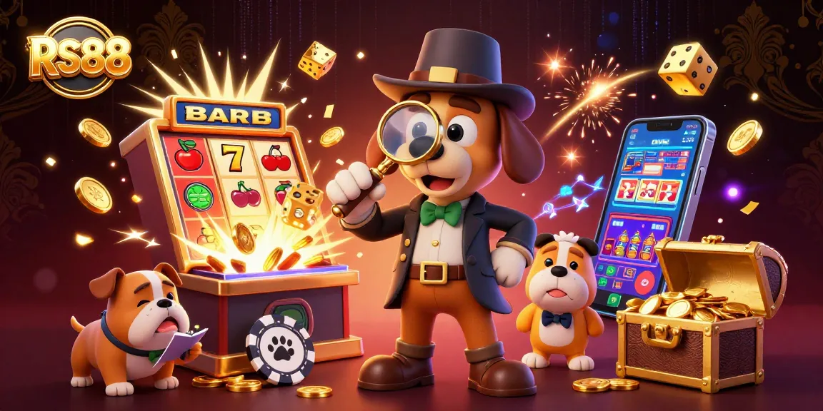 RS88 interactive casino settings with a cartoon detective and treasure hunt scene