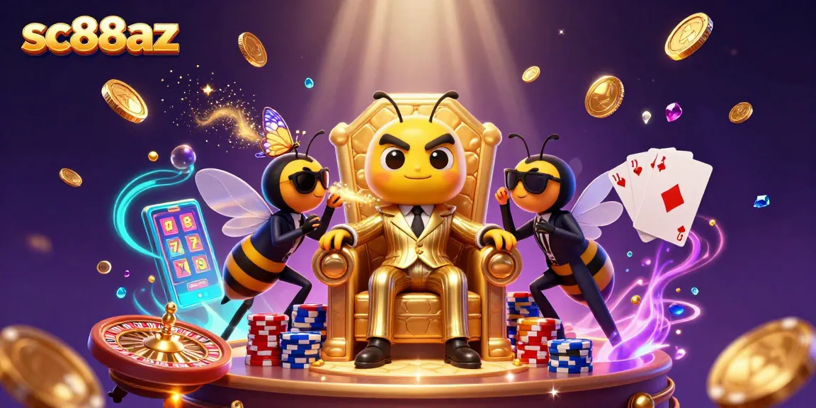 Experience the excitement of sc88az with a vibrant 3D casino scene featuring dynamic gaming elements.
