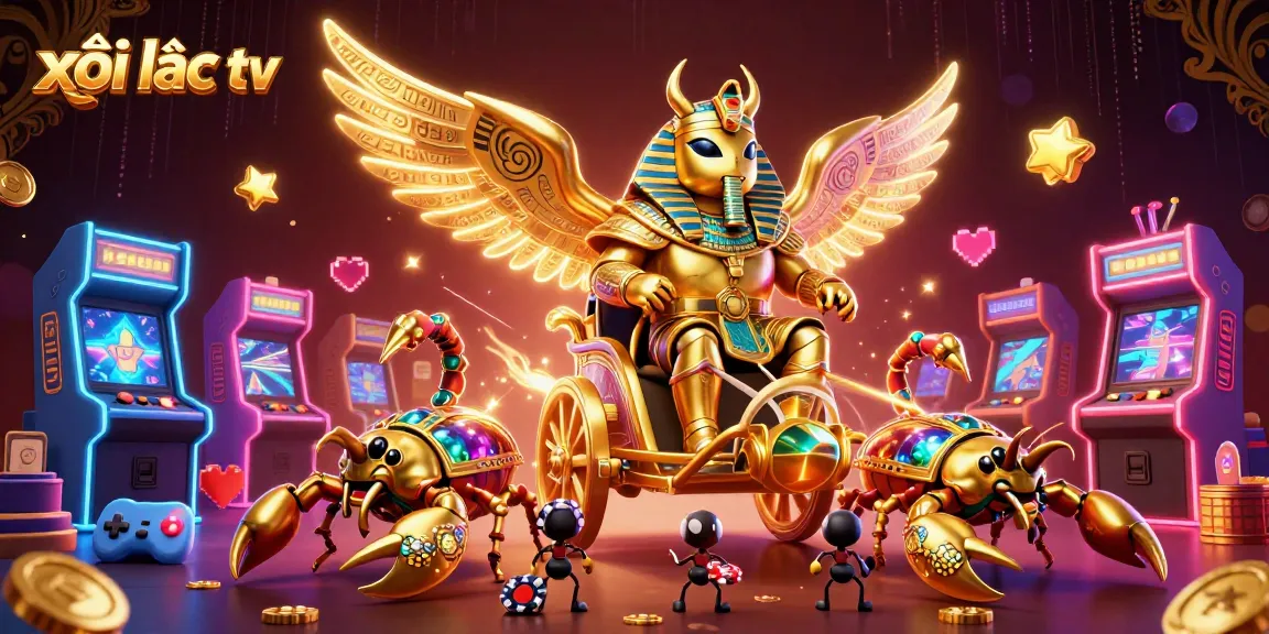 Experience thrilling gameplay with xôi lạc tv in this vibrant casino-themed digital art.