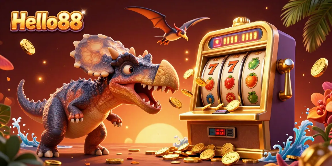 Catch big jackpots at Hello88 with interactive casino chaos amidst flying golden coins and vibrant symbols.